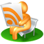 Orange RSS Reader Icon 64x64 png